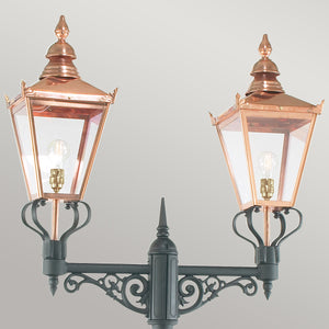 Norlys Chelsea Twin Head Lamp Post CS6-COPPER