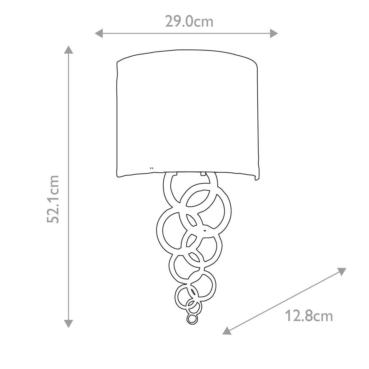 Elstead Lighting Wall Light from the Curtis range. Curtis Medium 1 Light Wall Light – SKU CURTIS-MEDIUM-AB