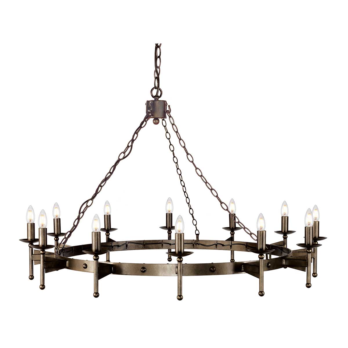 Elstead Lighting Chandelier from the Cromwell range. Cromwell 12 Light Chandelier Product Code = CW12-OLD-BRZ