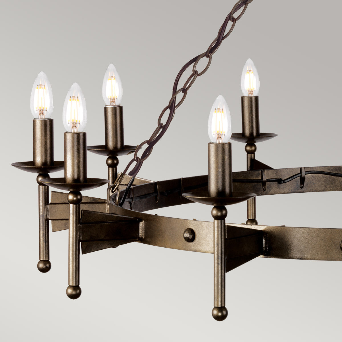 Elstead Lighting Chandelier from the Cromwell range. Cromwell 12 Light Chandelier Product Code = CW12-OLD-BRZ