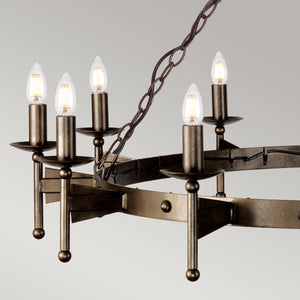Elstead Lighting Chandelier from the Cromwell range. Cromwell 12 Light Chandelier Product Code = CW12-OLD-BRZ