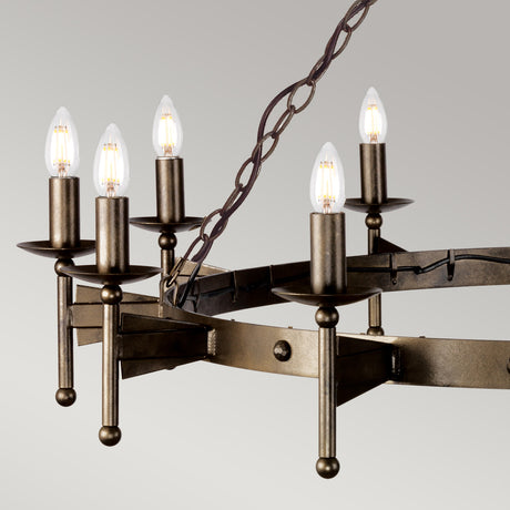 Elstead Lighting Chandelier from the Cromwell range. Cromwell 12 Light Chandelier Product Code = CW12-OLD-BRZ