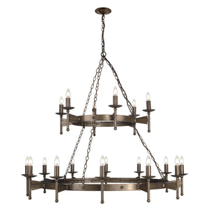 Elstead Lighting Chandelier from the Cromwell range. Cromwell 18 Light Chandelier Product Code = CW18-OLD-BRZ