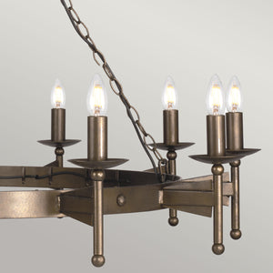 Elstead Lighting Chandelier from the Cromwell range. Cromwell 18 Light Chandelier Product Code = CW18-OLD-BRZ