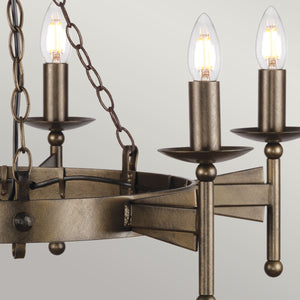 Elstead Lighting Chandelier from the Cromwell range. Cromwell 6 Light Chandelier Product Code = CW6-OLD-BRZ