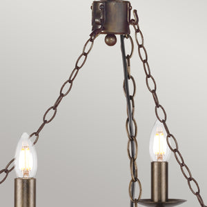 Elstead Lighting Chandelier from the Cromwell range. Cromwell 6 Light Chandelier Product Code = CW6-OLD-BRZ