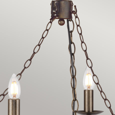 Elstead Lighting Chandelier from the Cromwell range. Cromwell 6 Light Chandelier Product Code = CW6-OLD-BRZ