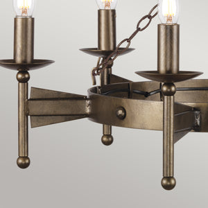 Elstead Lighting Chandelier from the Cromwell range. Cromwell 6 Light Chandelier Product Code = CW6-OLD-BRZ