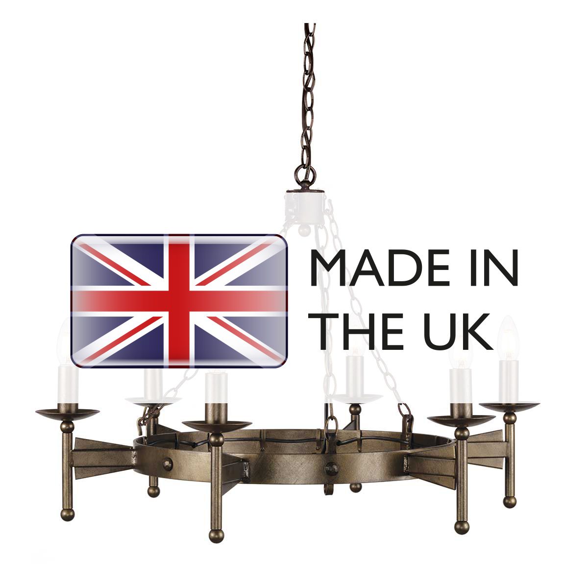 Elstead Lighting Chandelier from the Cromwell range. Cromwell 6 Light Chandelier – SKU CW6-OLD-BRZ