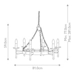 Elstead Lighting Chandelier from the Cromwell range. Cromwell 6 Light Chandelier – SKU CW6-OLD-BRZ