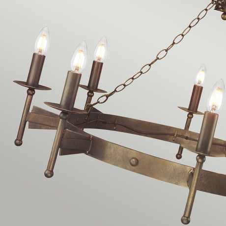 Elstead Lighting Chandelier from the Cromwell range. Cromwell 8 Light Chandelier Product Code = CW8-OLD-BRZ