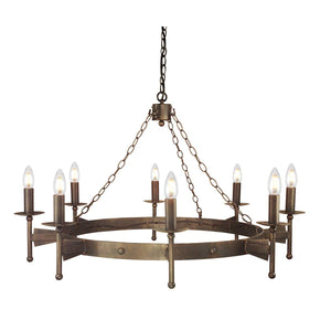Elstead Lighting Chandelier from the Cromwell range. Cromwell 8 Light Chandelier Product Code = CW8-OLD-BRZ