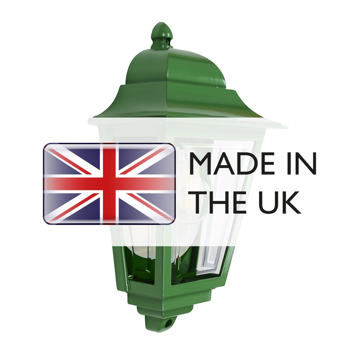 Elstead Lighting Deco Lane 1-light Half Wall Lantern – SKU DECO-LANE7-GREEN