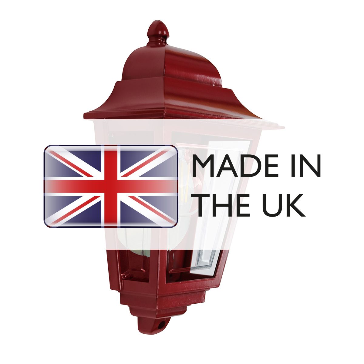 Elstead Lighting Deco Lane 1-light Half Wall Lantern – SKU DECO-LANE7-RED
