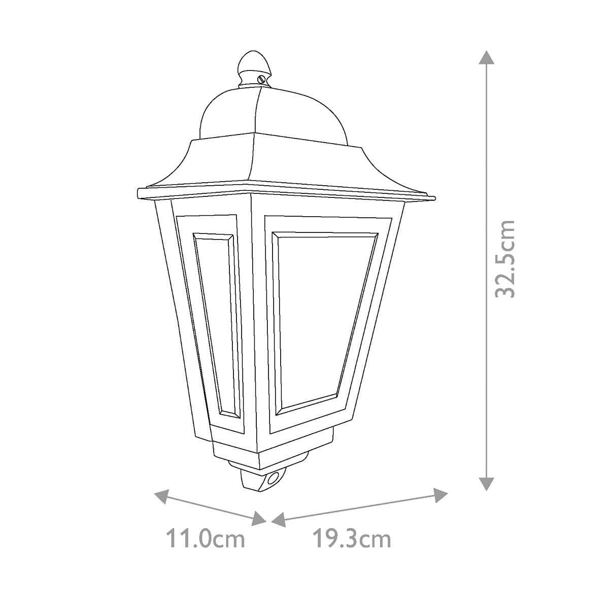 Elstead Lighting Deco Lane 1-light Half Wall Lantern – SKU DECO-LANE7-RED