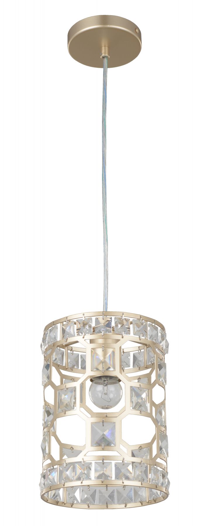 Magnalux Diana 1 Light Crystal Pendant Champagne Gold Part Number - DIA01CG