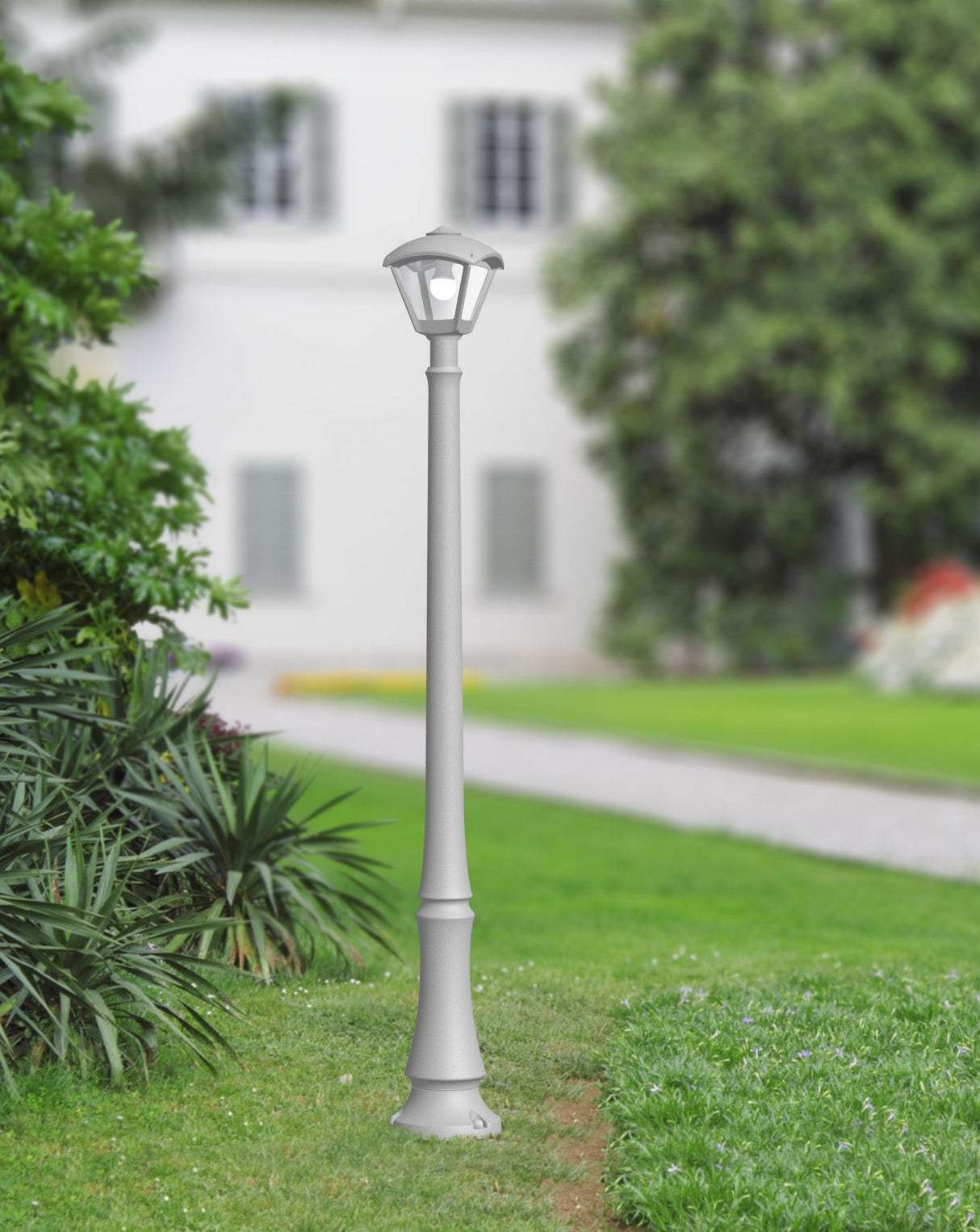 Magnalux Dino Dario Grey 8.5W CCT Post Light Part Number - DINO/DARIOGY