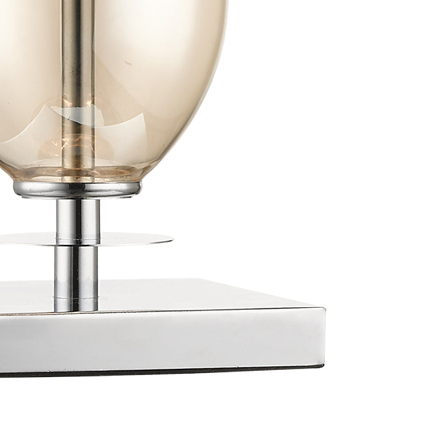 Magnalux Dior Amber Glass Table Lamp c/w Shade Part Number - DIO01TL