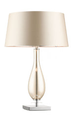 Magnalux Dior Amber Glass Table Lamp c/w Shade Part Number - DIO01TL