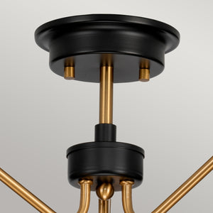 Elstead Lighting Ceiling Semi-Flush from the Armand range. Armand 3 Light Semi-Flush Product Code = DL-ARMAND-SF3-AB