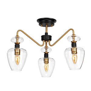 Elstead Lighting Ceiling Semi-Flush from the Armand range. Armand 3 Light Semi-Flush Product Code = DL-ARMAND-SF3-AB