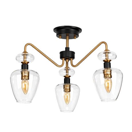 Elstead Lighting Ceiling Semi-Flush from the Armand range. Armand 3 Light Semi-Flush Product Code = DL-ARMAND-SF3-AB