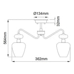Elstead Lighting Ceiling Semi-Flush from the Armand range. Armand 3 Light Semi-Flush – SKU DL-ARMAND-SF3-AB
