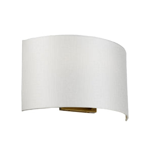 Designer's Lightbox Cooper Large Curved Wall Light with Aged Brass Back Plate DL-COOPER-L-IV-AB