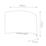 Designer's Lightbox Cooper Large Curved Wall Light with Polished Chrome Back Plate – SKU DL-COOPER-L-IV-PC