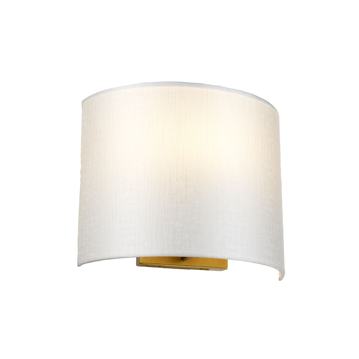 Designer's Lightbox Cooper Medium Curved Wall Light with Aged Brass Back Plate – SKU DL-COOPER-M-IV-AB