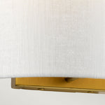 Designer's Lightbox Cooper Medium Curved Wall Light with Aged Brass Back Plate DL-COOPER-M-IV-AB