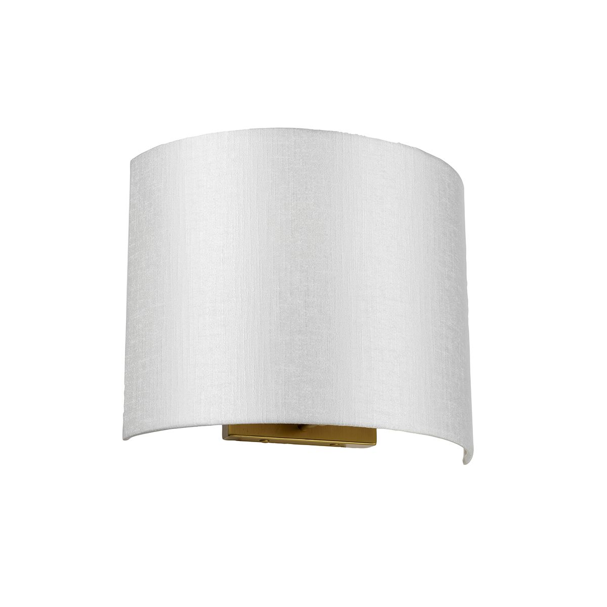 Designer's Lightbox Cooper Medium Curved Wall Light with Aged Brass Back Plate – SKU DL-COOPER-M-IV-AB