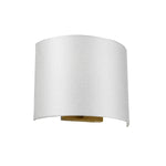 Designer's Lightbox Cooper Medium Curved Wall Light with Aged Brass Back Plate DL-COOPER-M-IV-AB