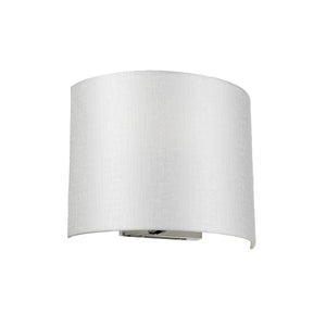 Designer's Lightbox Cooper Medium Curved Wall Light with Polished Chrome Back Plate DL-COOPER-M-IV-PC