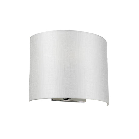 Designer's Lightbox Cooper Medium Curved Wall Light with Polished Chrome Back Plate DL-COOPER-M-IV-PC