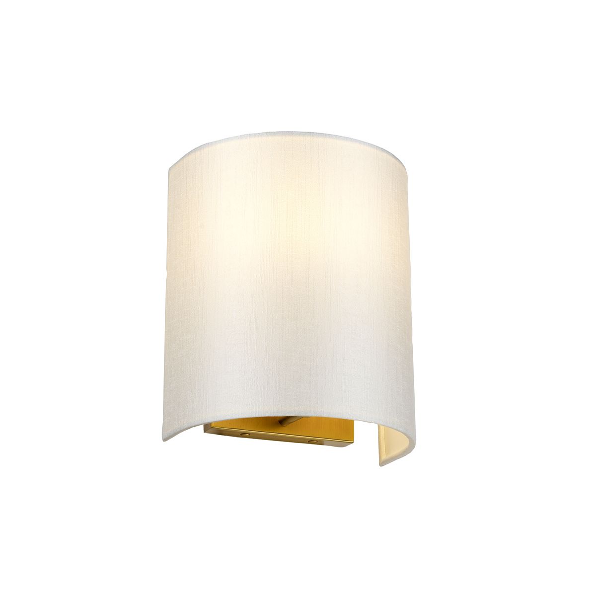 Designer's Lightbox Cooper Small Curved Wall Light with Aged Brass Back Plate – SKU DL-COOPER-S-IV-AB