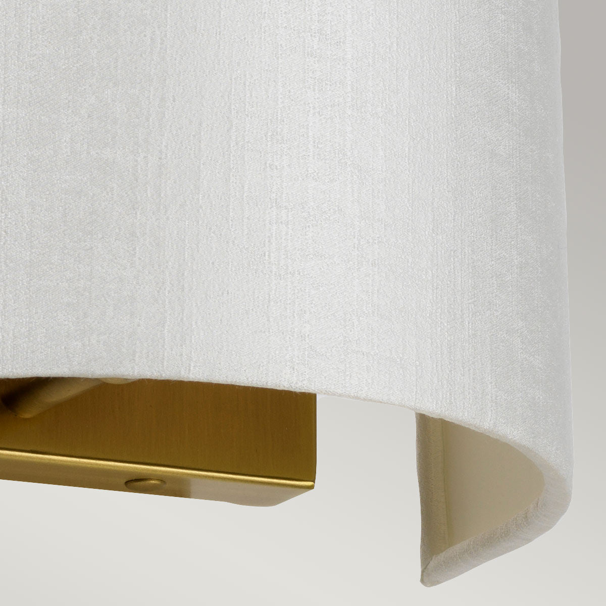Designer's Lightbox Cooper Small Curved Wall Light with Aged Brass Back Plate DL-COOPER-S-IV-AB