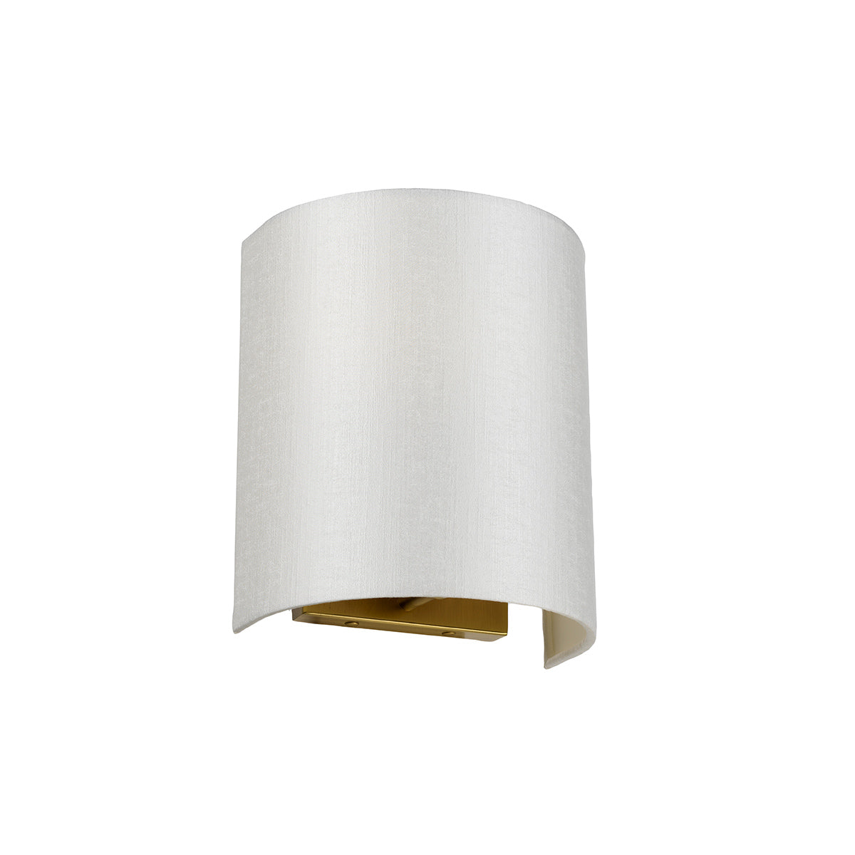 Designer's Lightbox Cooper Small Curved Wall Light with Aged Brass Back Plate DL-COOPER-S-IV-AB