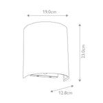 Designer's Lightbox Cooper Small Curved Wall Light with Aged Brass Back Plate – SKU DL-COOPER-S-IV-AB