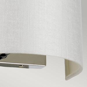 Designer's Lightbox Cooper Small Curved Wall Light with Polished Chrome Back Plate DL-COOPER-S-IV-PC