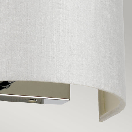 Designer's Lightbox Cooper Small Curved Wall Light with Polished Chrome Back Plate DL-COOPER-S-IV-PC