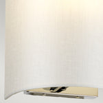 Designer's Lightbox Cooper Small Curved Wall Light with Polished Chrome Back Plate DL-COOPER-S-IV-PC