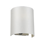 Designer's Lightbox Cooper Small Curved Wall Light with Polished Chrome Back Plate DL-COOPER-S-IV-PC