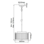 Elstead Lighting Pendant from the Corona range. Corona 2 Light Pendant – SKU DL-CORONA-2P-BAB