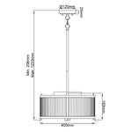 Elstead Lighting Pendant from the Corona range. Corona 3 Light Pendant – SKU DL-CORONA-3P-BAB