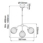 Elstead Lighting Pendant from the Cosmos range. Cosmos 5 Light Pendant – SKU DL-COSMOS5