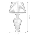 Designer's Lightbox Table Lamp from the Dalian range. Dalian 1 Light Table Lamp with Tall Empire Shade – SKU DL-DALIAN-TL