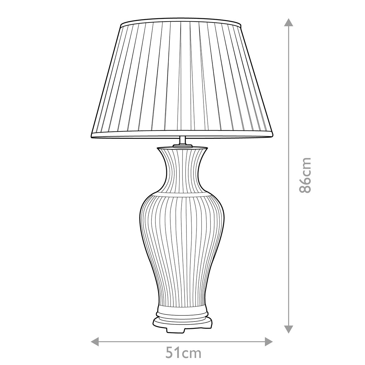 Designer's Lightbox Table Lamp from the Dalian range. Dalian 1 Light Table Lamp with Tall Empire Shade – SKU DL-DALIAN-TL