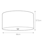 Designer's Lightbox Ceiling Flush from the Fletcher Flush range. Fletcher 14" Flush – SKU DL-FLETCHER14-3LT-IV-PC