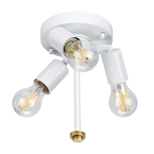 Designer's Lightbox Ceiling Flush from the Fletcher Flush range. Fletcher 18" Flush Product Code = DL-FLETCHER18-3LT-IV-AB